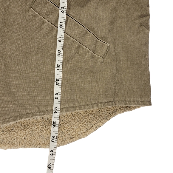 Carhartt V13 DES Sherpa Fleece Lined Canvas Workwear Tan Gray Vest Men's 2XL - Picture 9 of 10